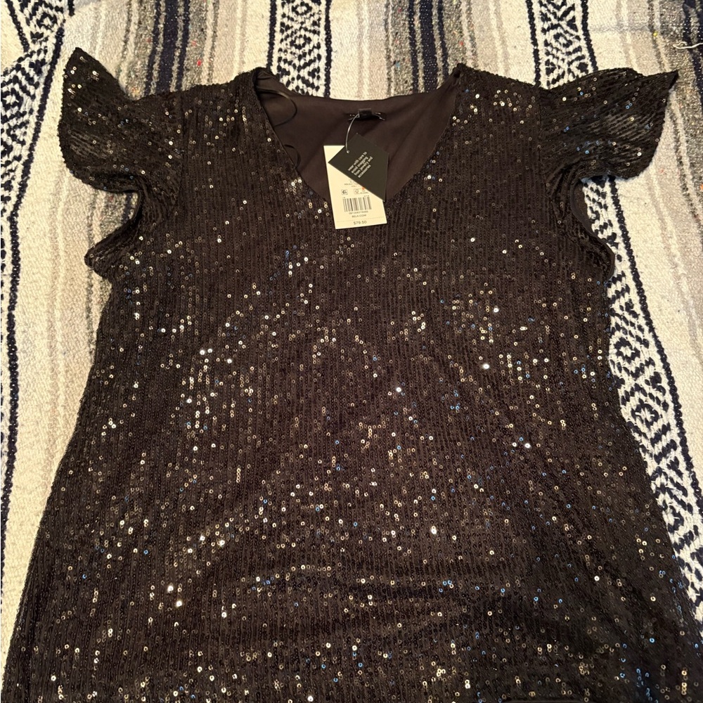 The Limited Black Sequin Blouse